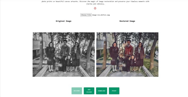 Project AI Image Restoration Tool